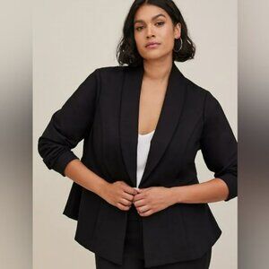 New with Tags Torrid Studio Luxe Ponte Peplum Blazer Black Size 5